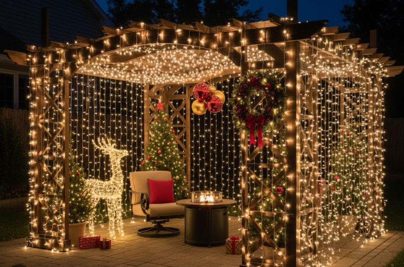 Transform Your Pergola: Festive Christmas Decor Ideas