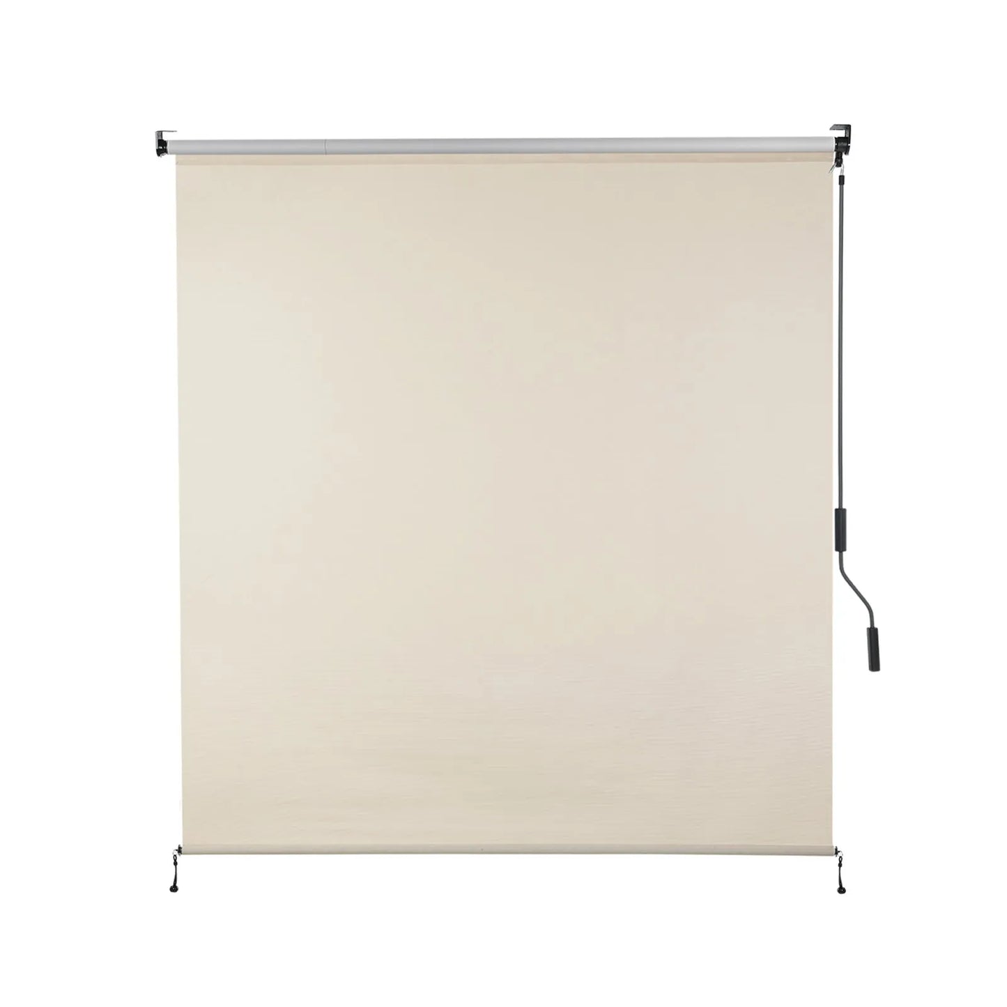 5% Openness Cordless Solar Fabric Roller Sun Shade for Outdoor Gazebo Pergola Porch, 95% UV Protection
