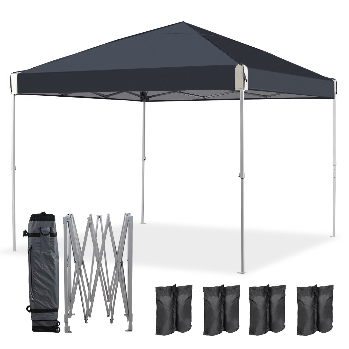 10x10/12x12 ft. Pop Up Canopy Tent with Roller Bag