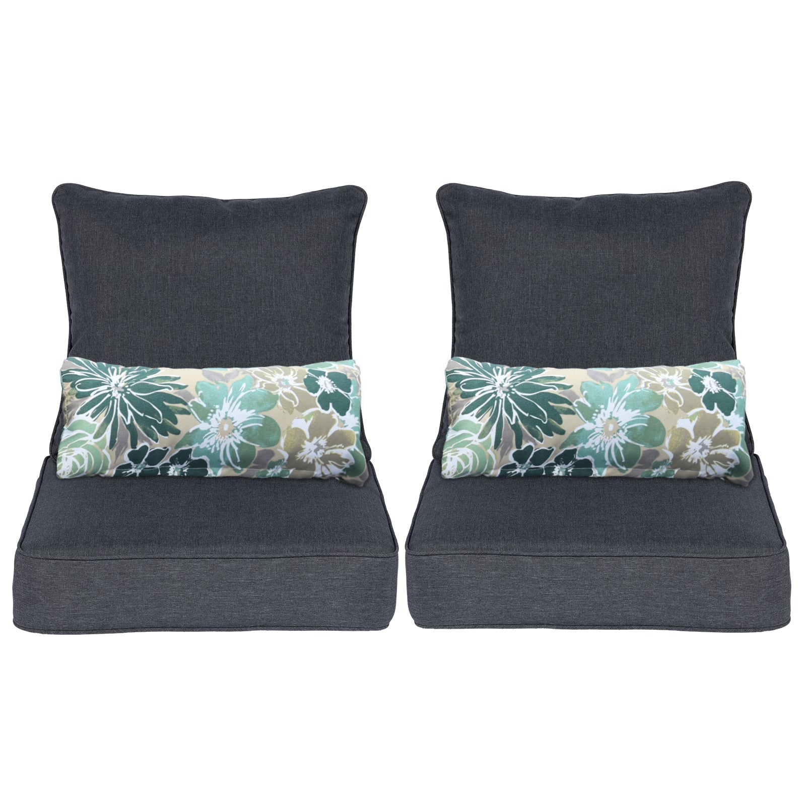 Patio Deep Seat Cushions Charcoal Set – Outdoor Ready Aoodor Shop