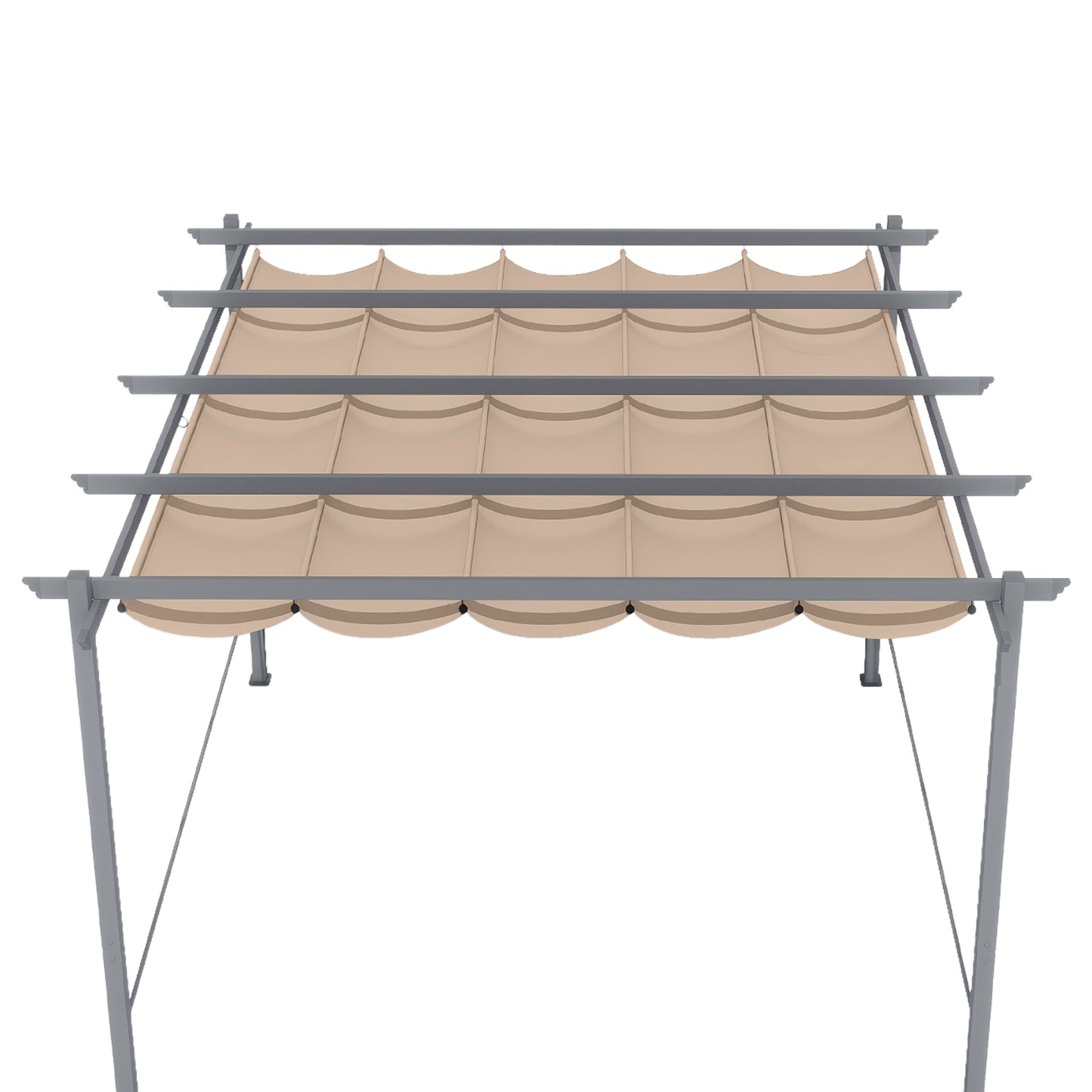 Pergola Replacement Canopy - Retractable Sun Shade Cover with Water-Resistant & UPF 50+ UV Blocking for Outdoor Patio