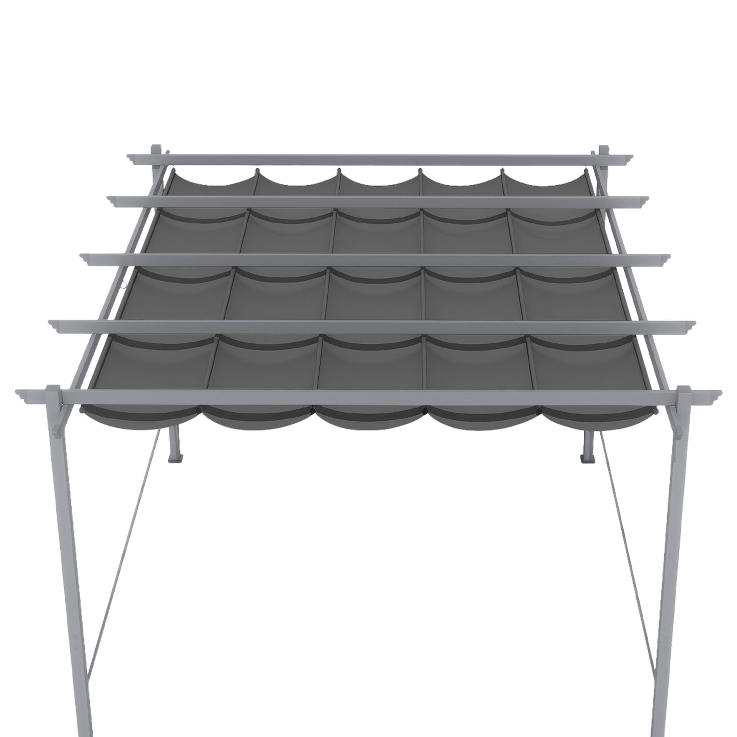 Pergola Replacement Canopy - Retractable Sun Shade Cover with Water-Resistant & UPF 50+ UV Blocking for Outdoor Patio