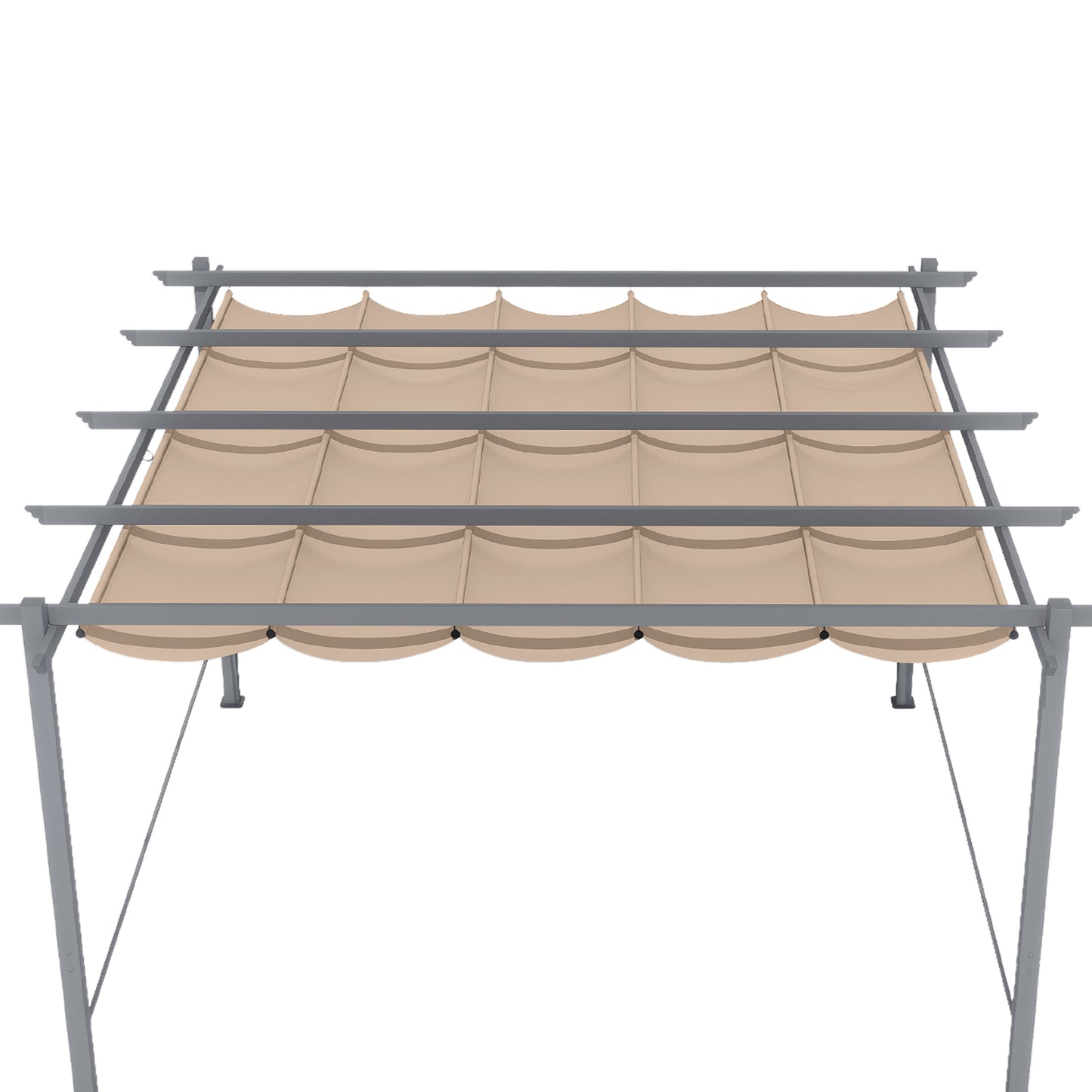 Pergola Replacement Canopy - Retractable Sun Shade Cover with Water-Resistant & UPF 50+ UV Blocking for Outdoor Patio