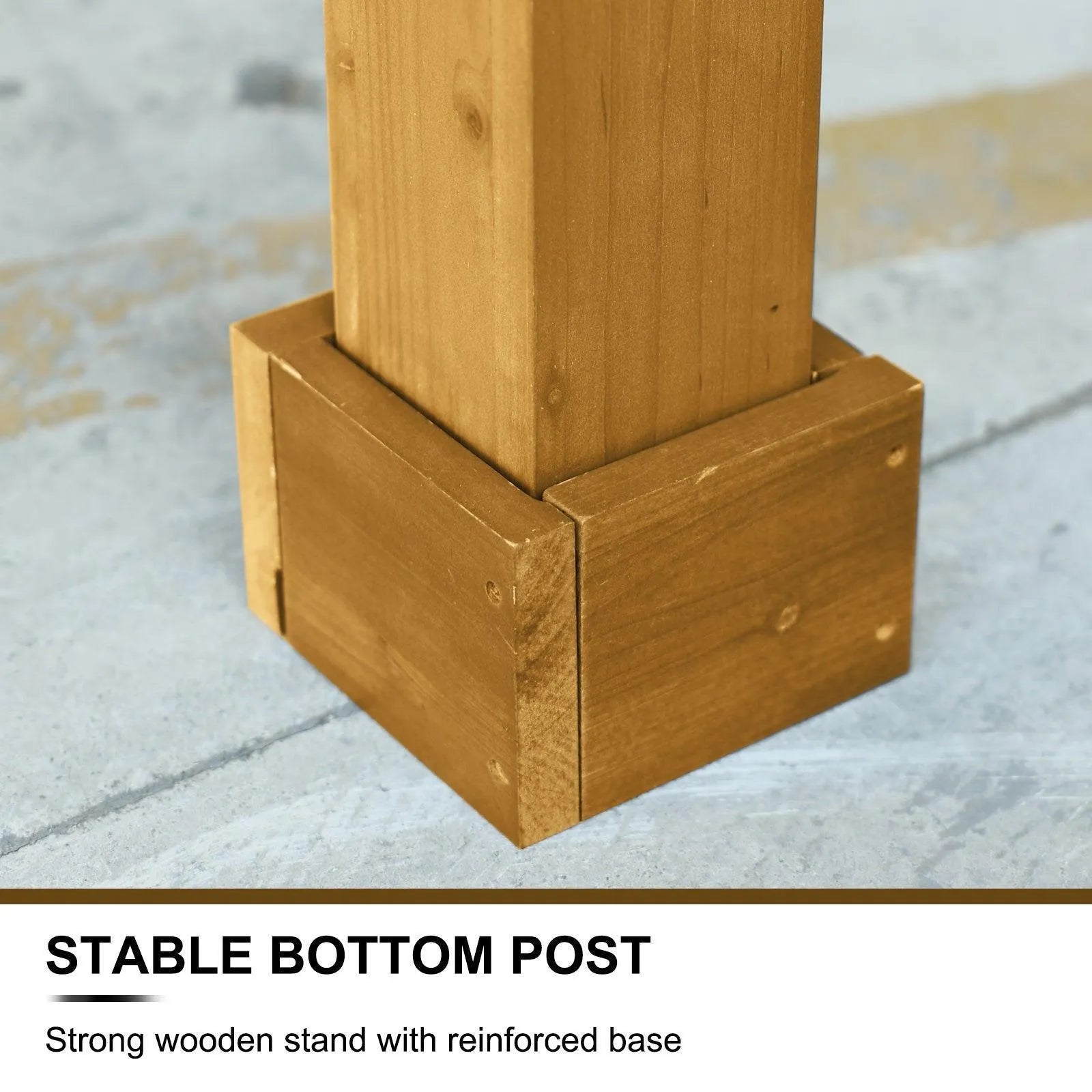 12 x 10 ft. Outdoor Solid Wooden Frame Gazebo with 2-Tier Hardtop Roof Gazebo Aoodor