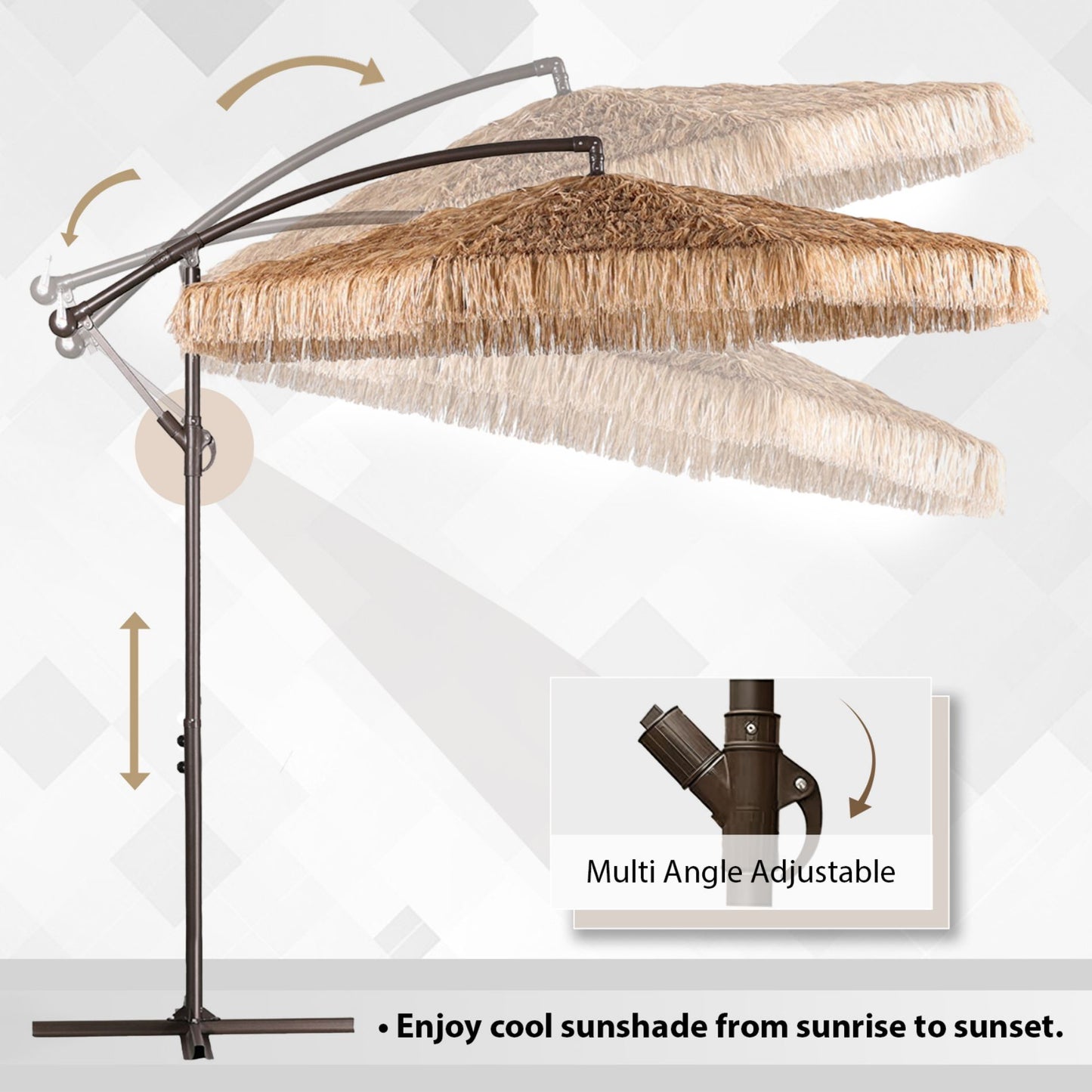 Grand Patio Thatched Tiki Umbrella (No Base)
