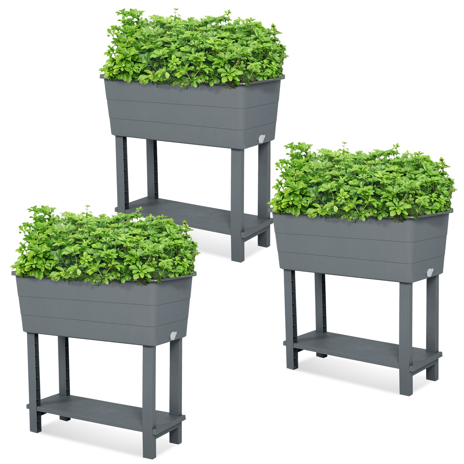 xl self watering planter 30x14x30 inch Self-Watering Raised Planter Boxes with Legs, Set of 3