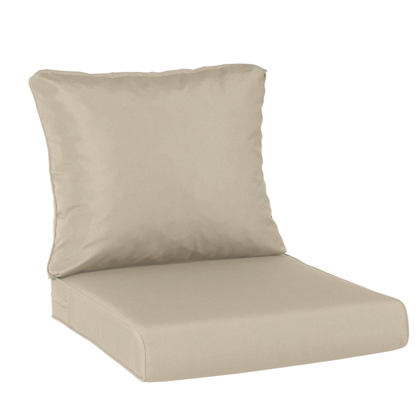 Outdoor Chair Cushions, Patio Deep Seat Cushions with Handle & Adjustable Straps - Khaki