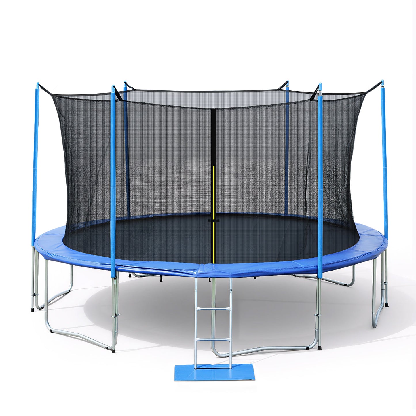 Outdoor Trampoline, Recreational Trampoline with Enclosure Inner-Safety Net and Ladder for Kids