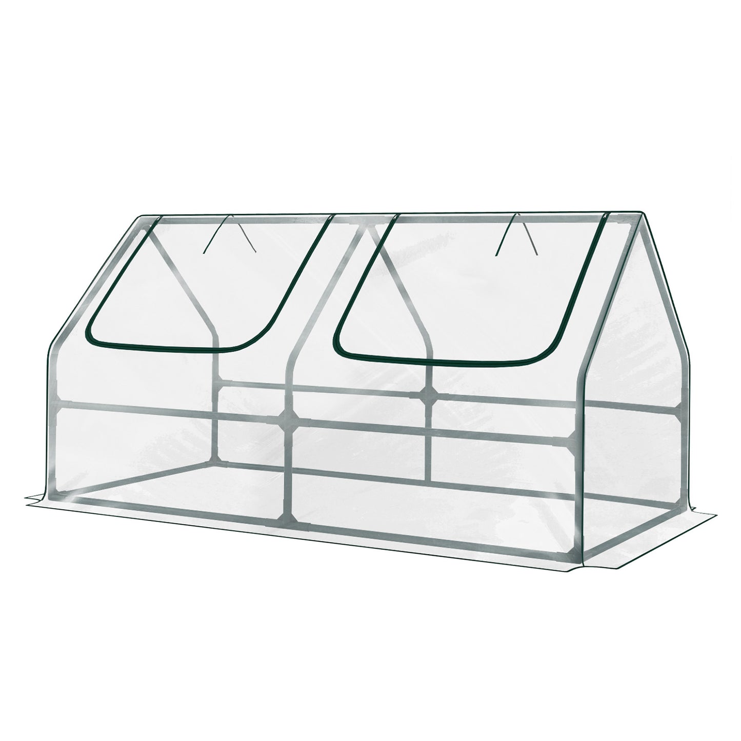4x2x2 ft. Mini Greenhouse with Zipper Doors, Water Resistant & UV Protected