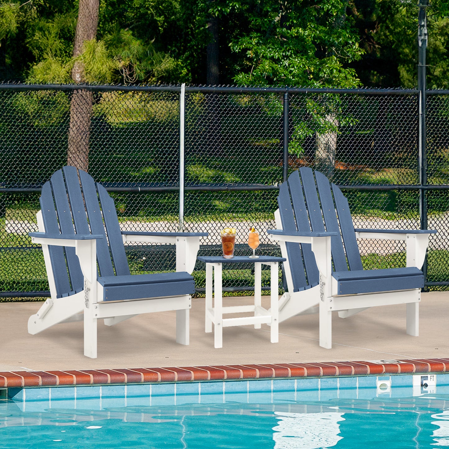 32(L)x22(W)x37(H) inch Folding Adirondack Chair Aoodor