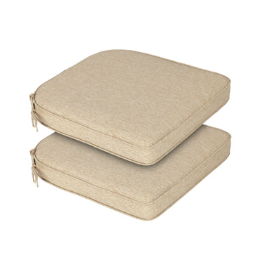 Outdoor Dining Chair Cushions Set, Patio Chair Pads with Ties, Brown