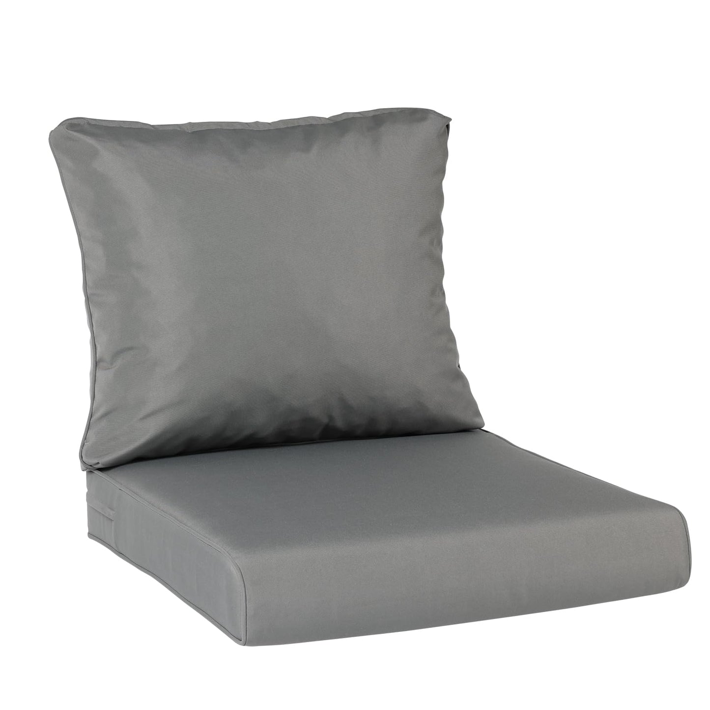Outdoor Chair Cushions, Patio Deep Seat Cushions with Handle & Adjustable Straps - Gray