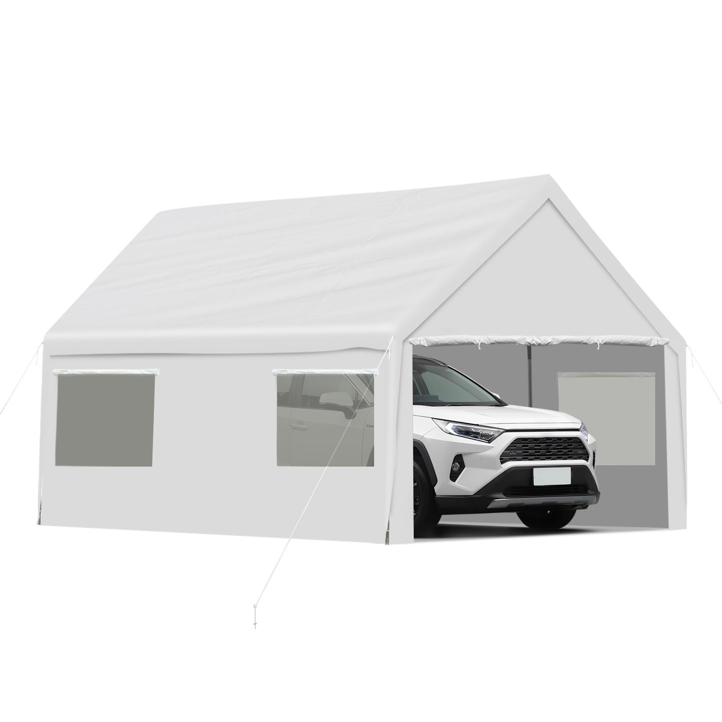 20x10/20x12 ft. Carport Canopy Tent - Portable Garage, Boat Shelter, Party Canopy