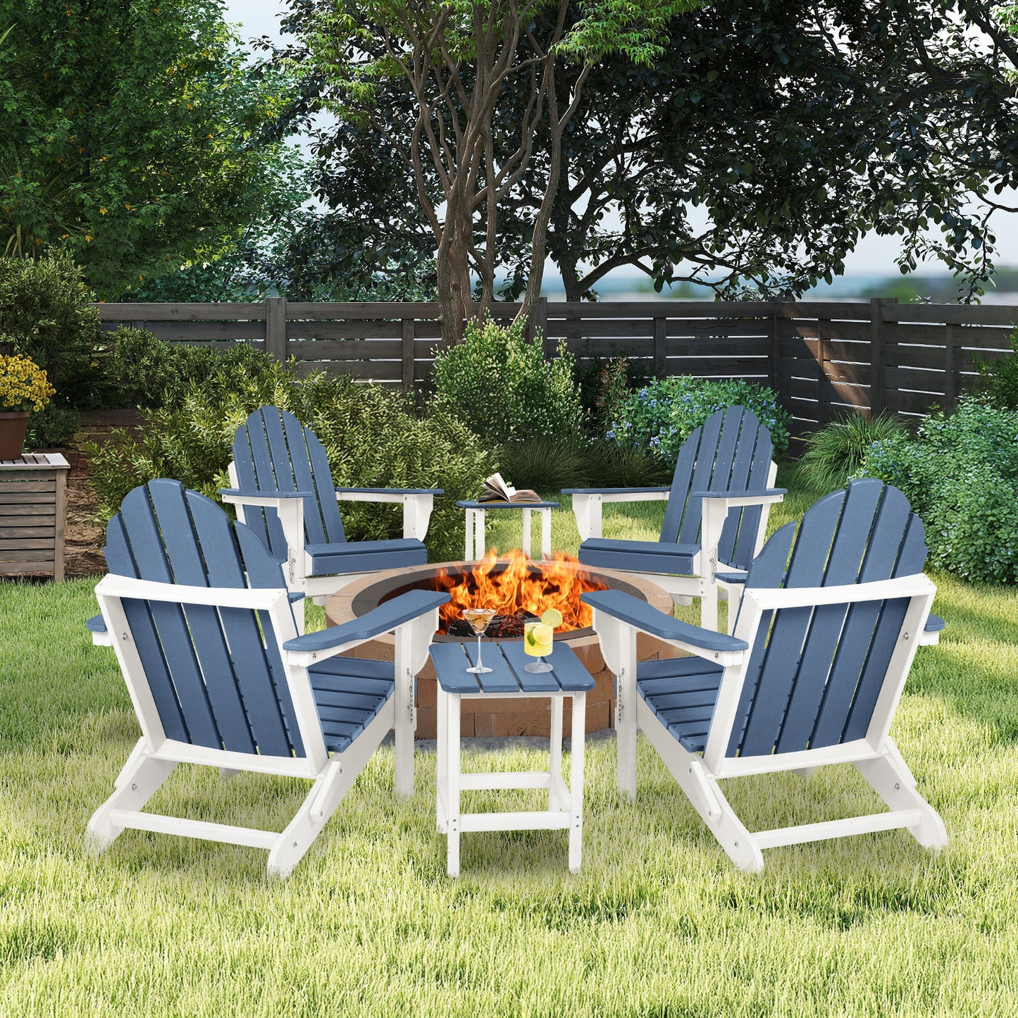 32(L)x22(W)x37(H) inch Folding Adirondack Chair Aoodor