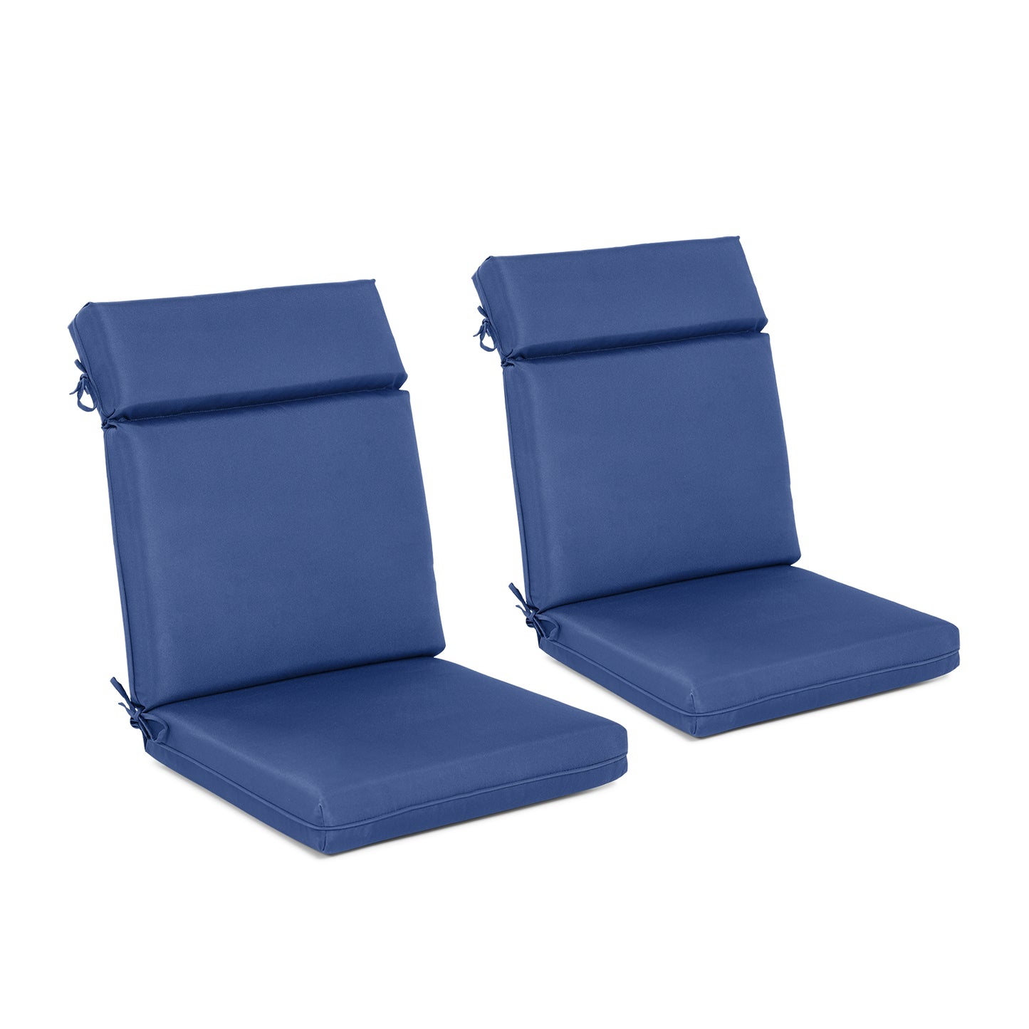 Outdoor Polyester High Back Dining Chair Cushion Set - Navy Blue