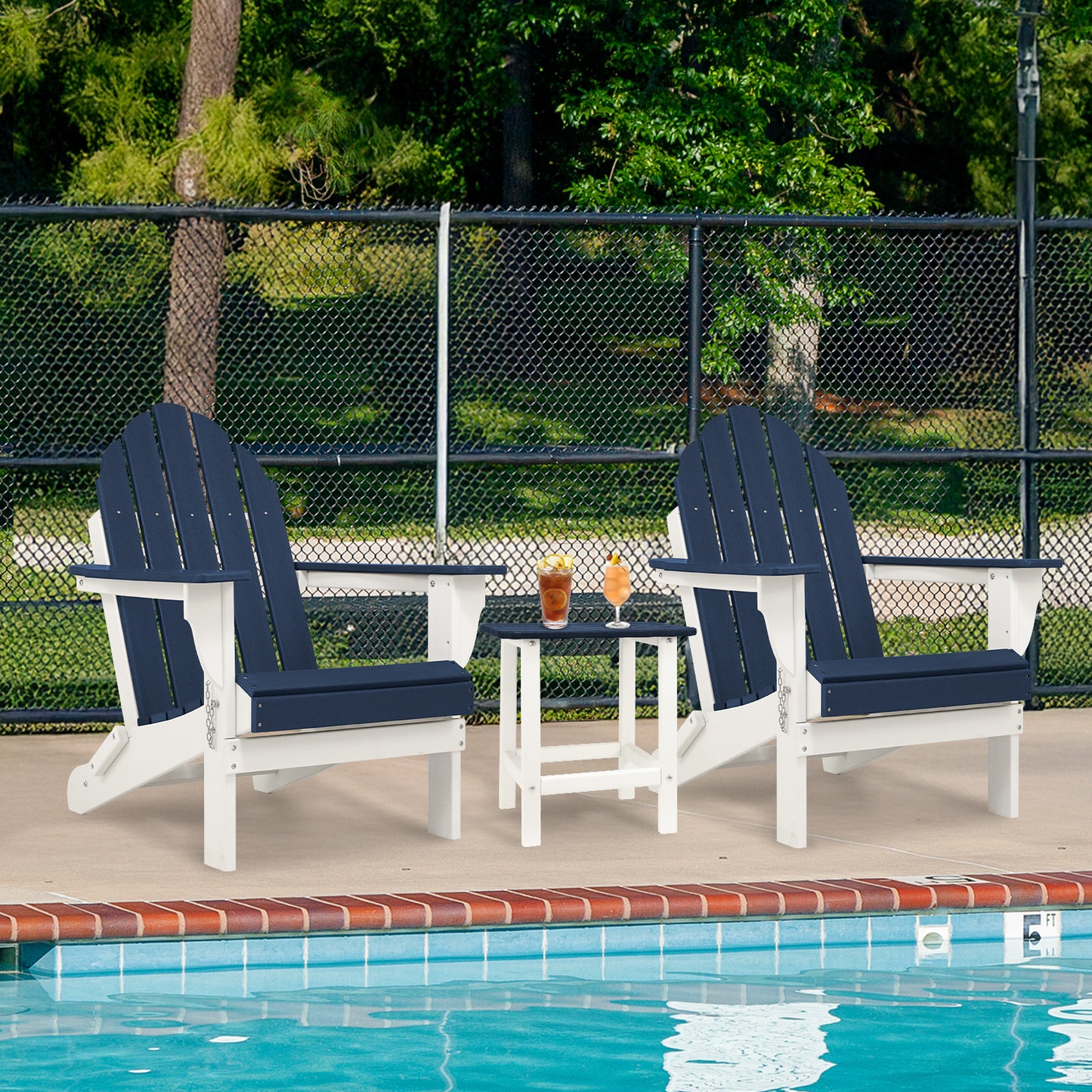32(L)x22(W)x37(H) inch Folding Adirondack Chair