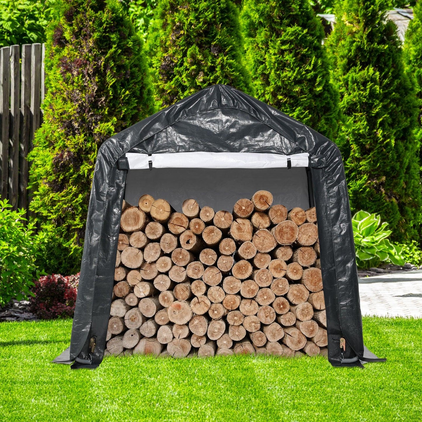 6x6/6x8/8x8/8x12 ft. Heavy Duty Storage Shelter, Portable Shed Carport
