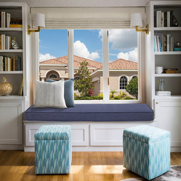 46x18x3 inch Patio Bench Cushion - Dark Blue