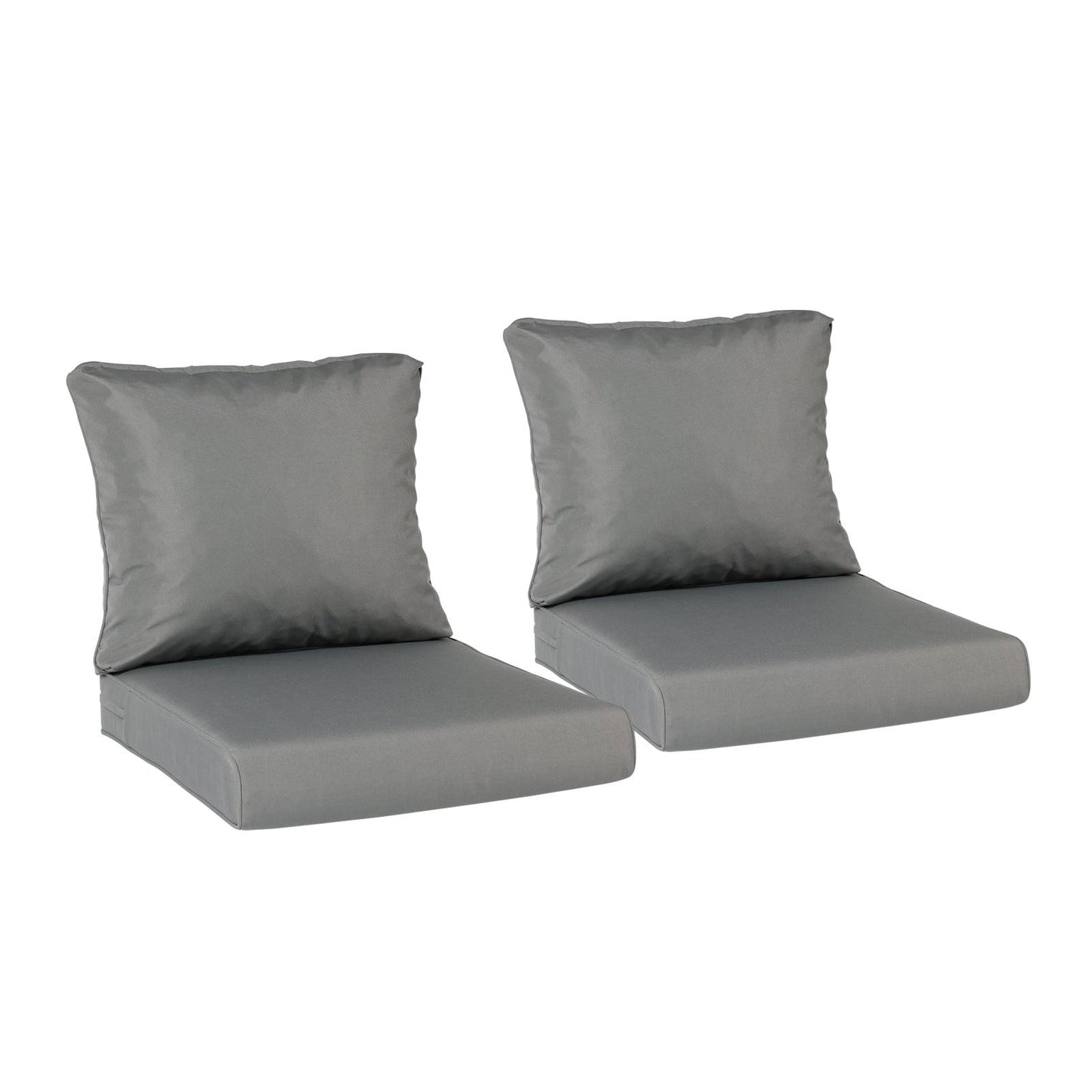 Outdoor Chair Cushions, Patio Deep Seat Cushions with Handle & Adjustable Straps - Gray