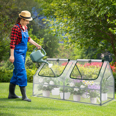 4x2x2 ft. Mini Greenhouse with Zipper Doors, Water Resistant & UV Protected - Aoodor