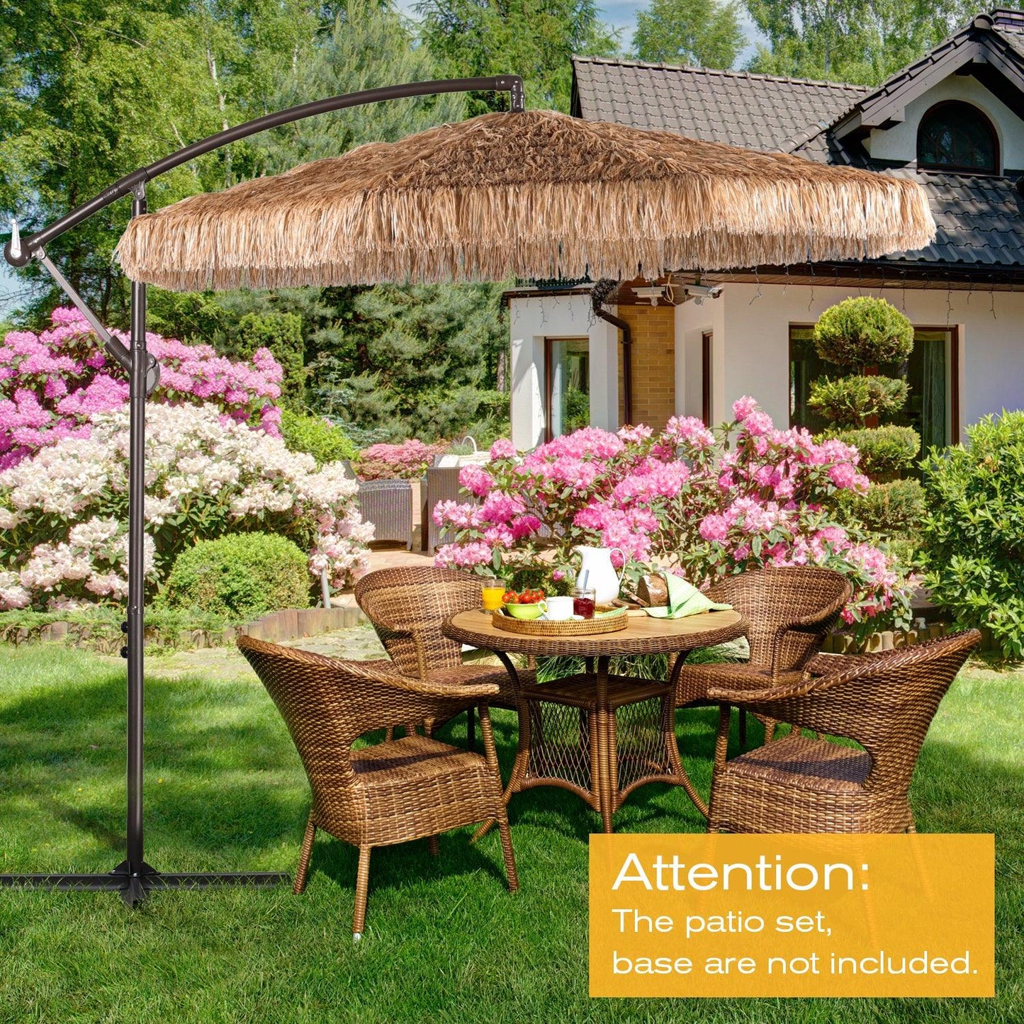 Grand Patio Thatched Tiki Umbrella (No Base)