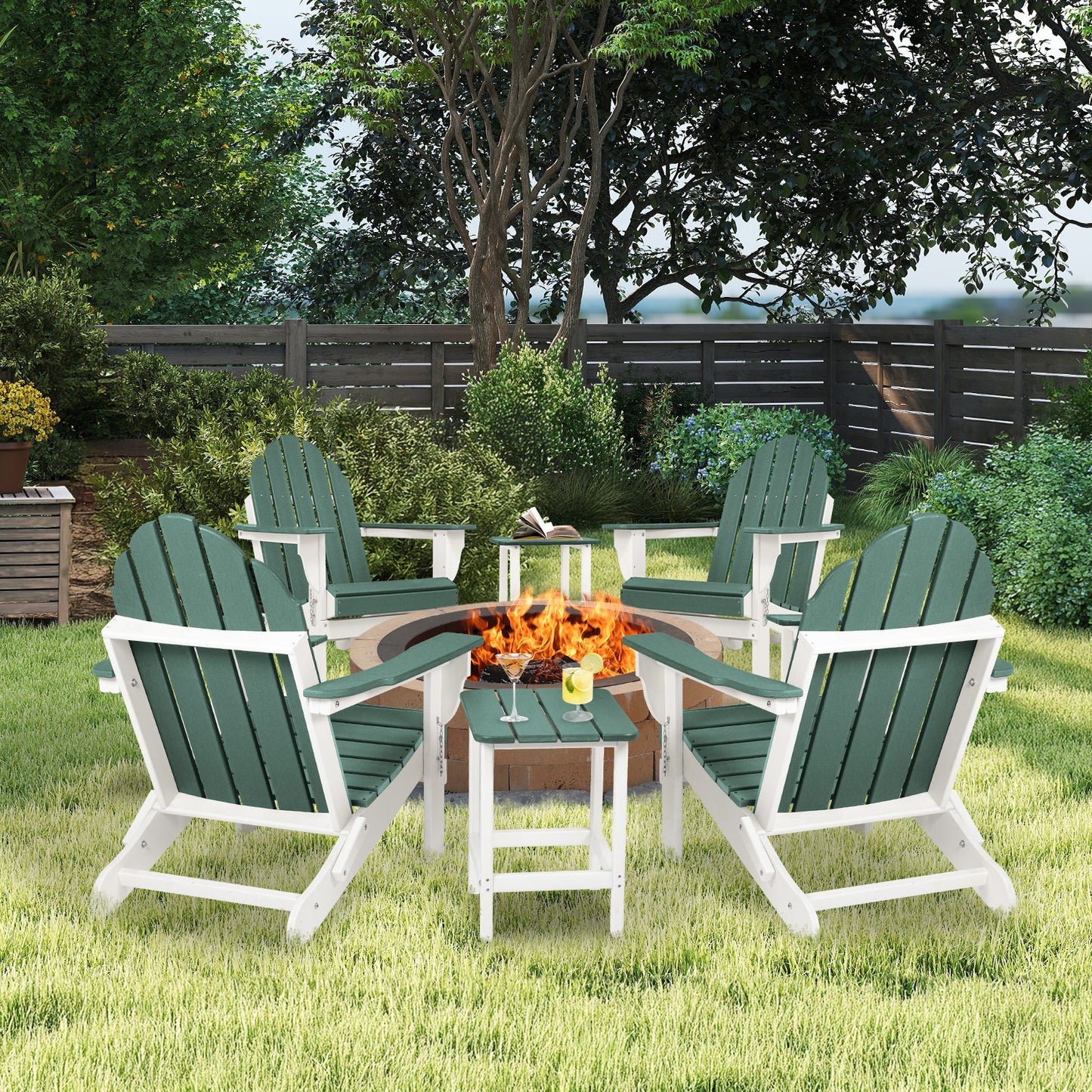 32(L)x22(W)x37(H) inch Folding Adirondack Chair Aoodor