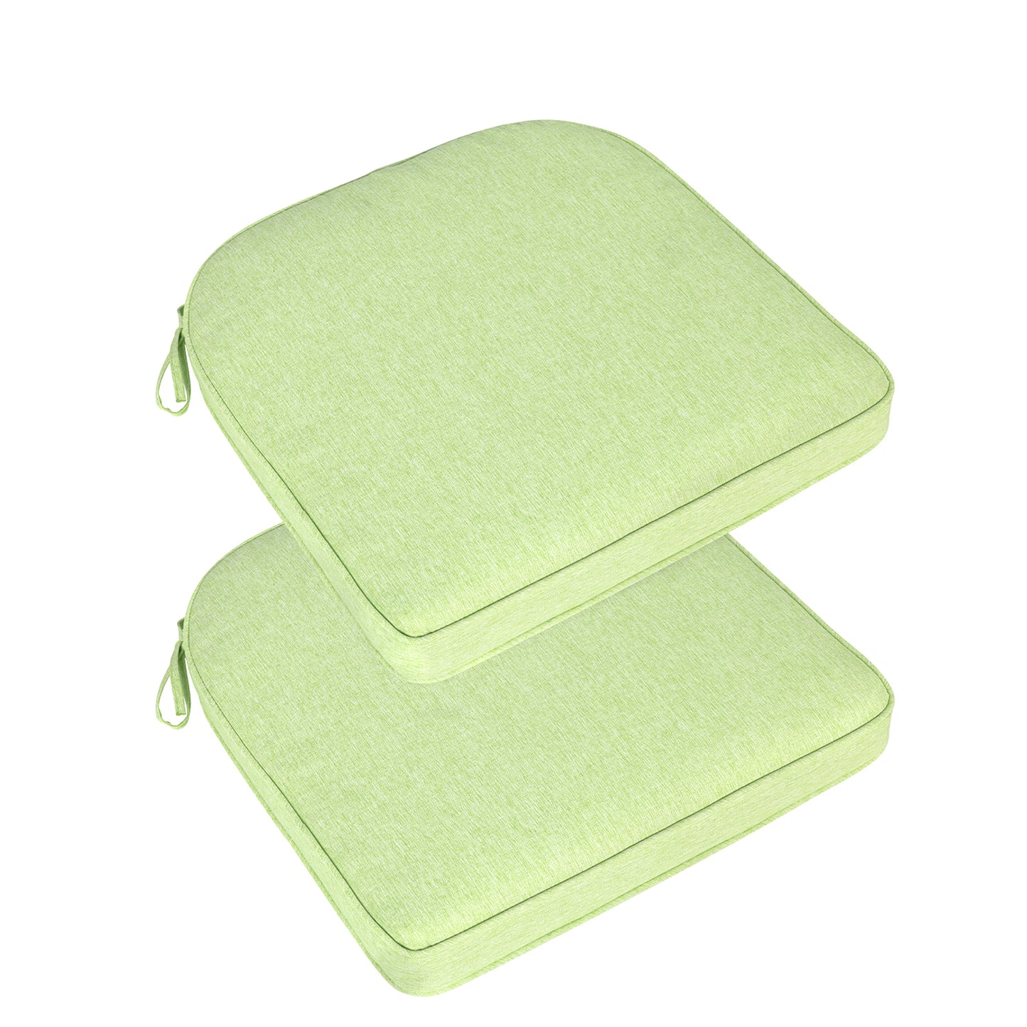 Outdoor Dining Chair Cushions Set, Patio Chair Pads with Ties, Green Aoodor