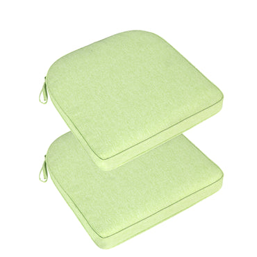 Outdoor Dining Chair Cushions Set, Patio Chair Pads with Ties, Green