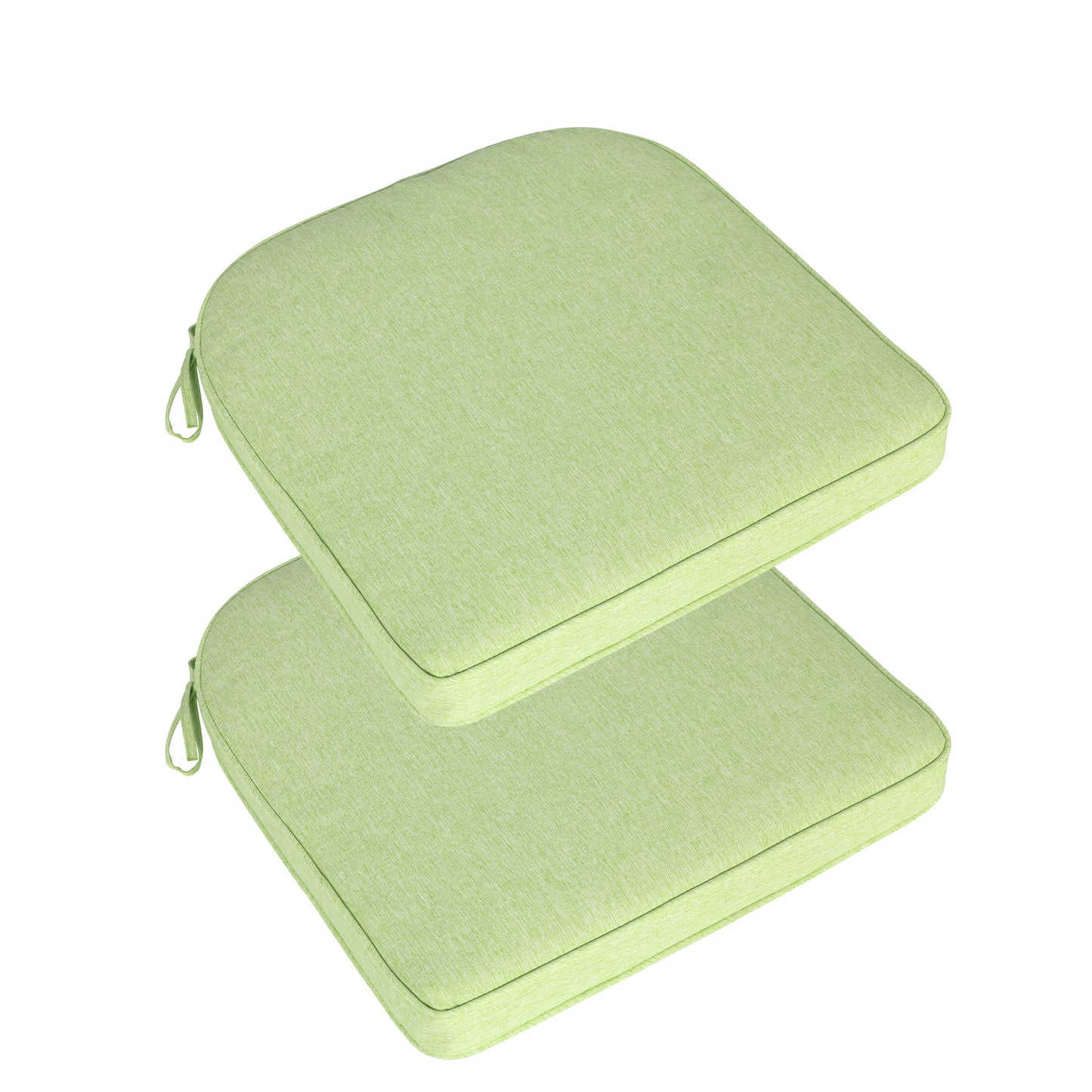 Outdoor Dining Chair Cushions Set, Patio Chair Pads with Ties, Green