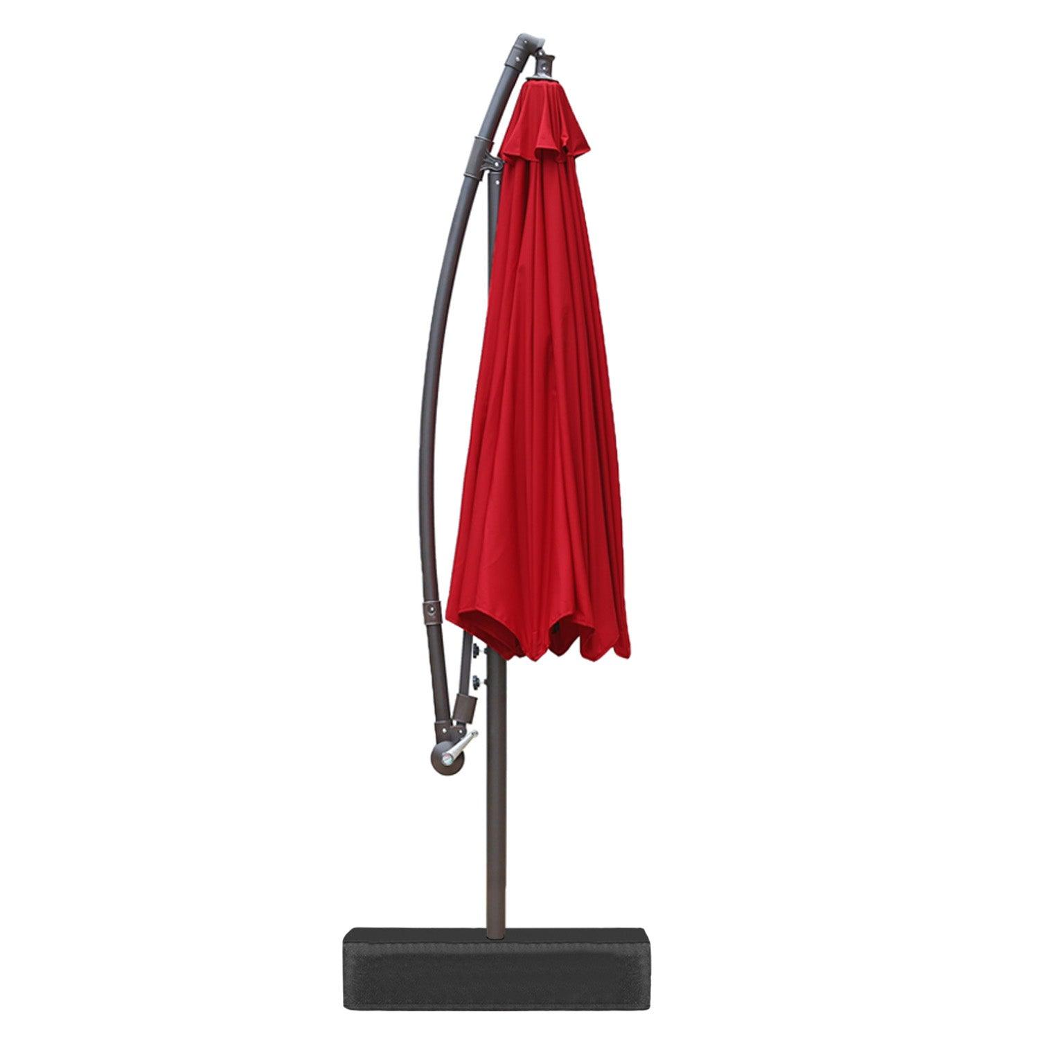 Offset Hanging Umbrella with Base Stand 10 Ft. Patio Umbrella Aoodor