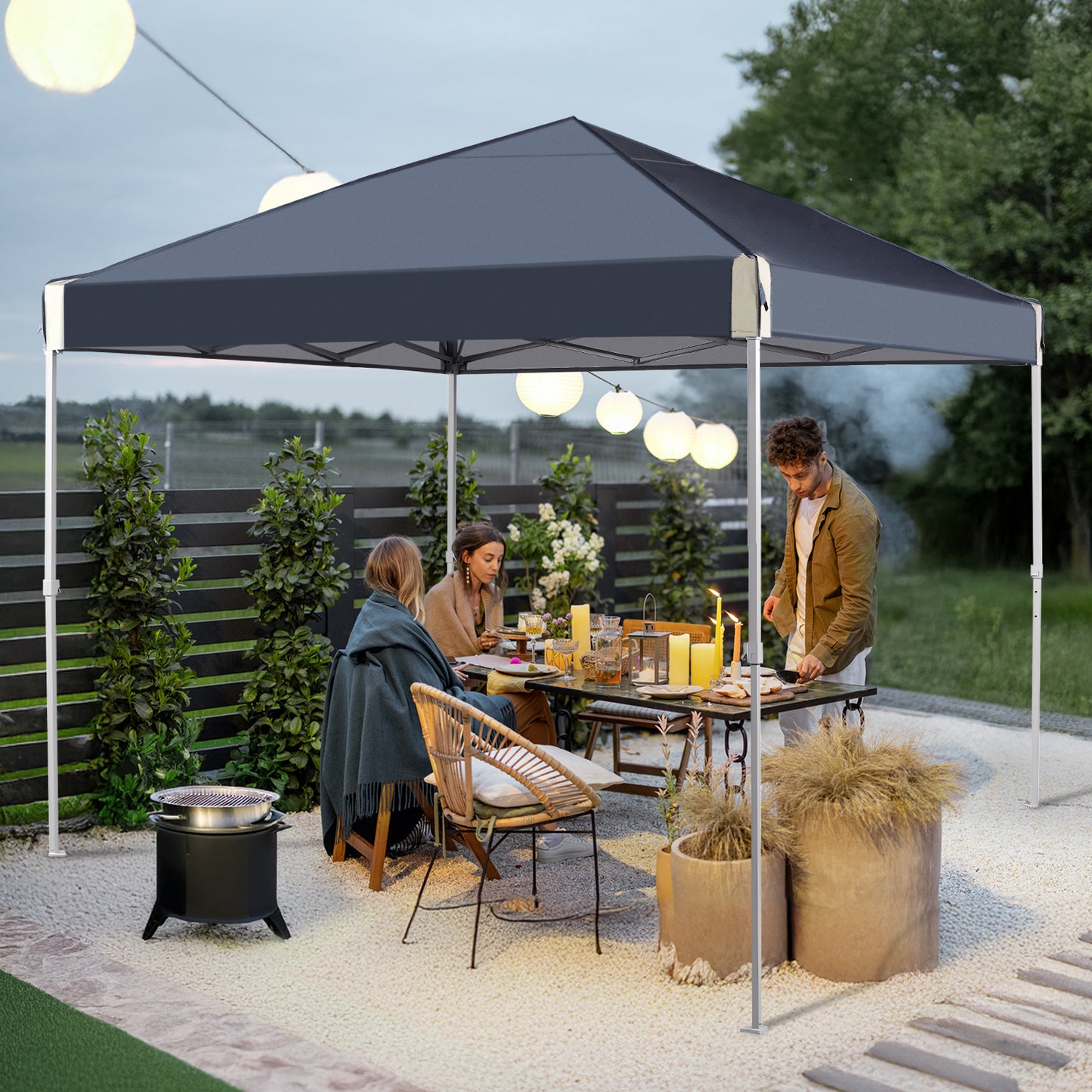 10x10/12x12 ft. Pop Up Canopy Tent with Roller Bag