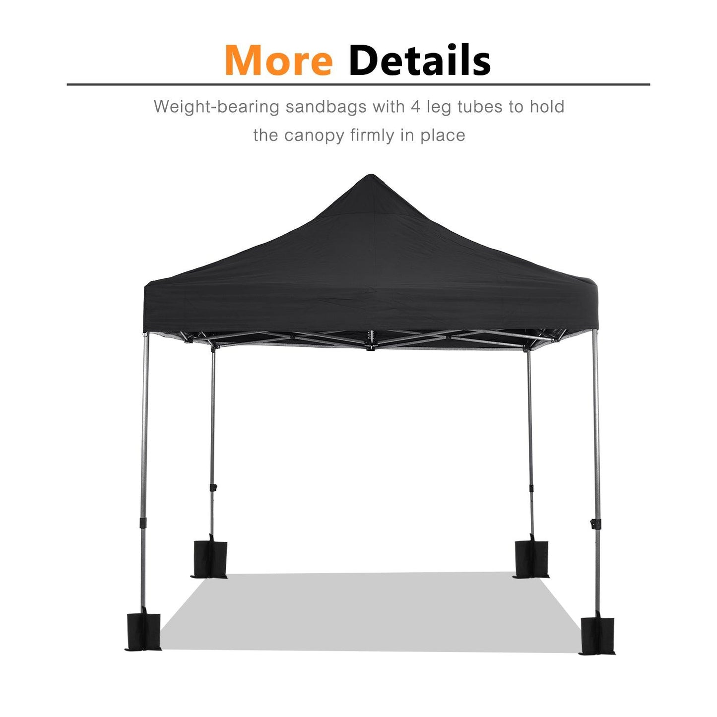 10 x 10 FT. Pop Up Canopy Tent with Windows Sidewalls, 3 Adjustable Heights, with Wheeled Bag Aoodor