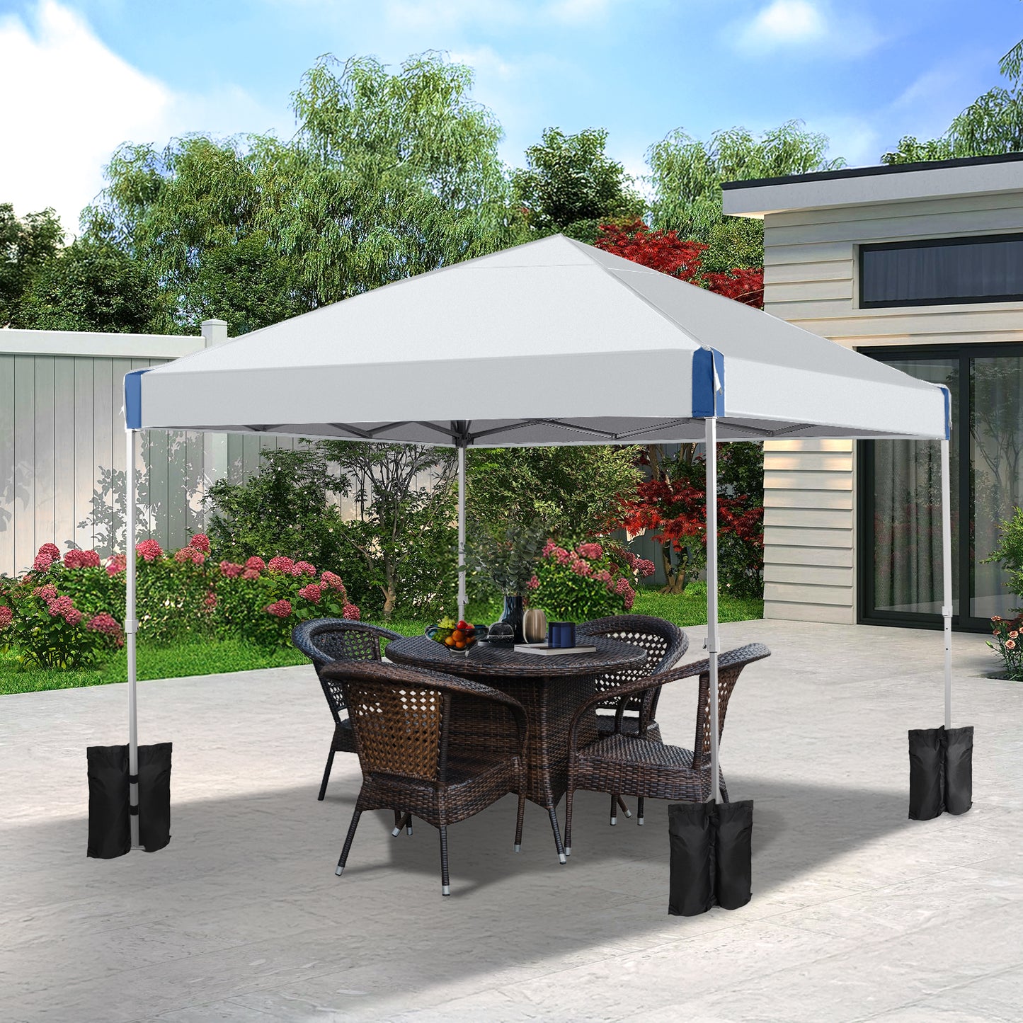 10x10/12x12 ft. Pop Up Canopy Tent with Roller Bag