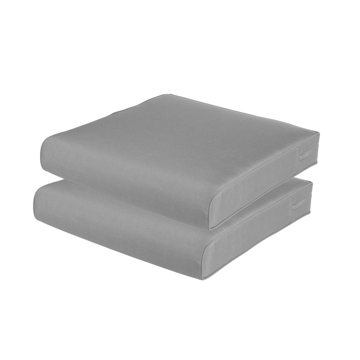 Outdoor Chair Cushion , Removable Cover with Hidden Zipper, Adaptable Secure Ties - Gray