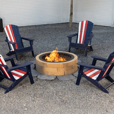 36 inch Round Low-Smoke Fire Pit Ring, Double Layer Heavy Duty Metal Fire Pit Insert Liner