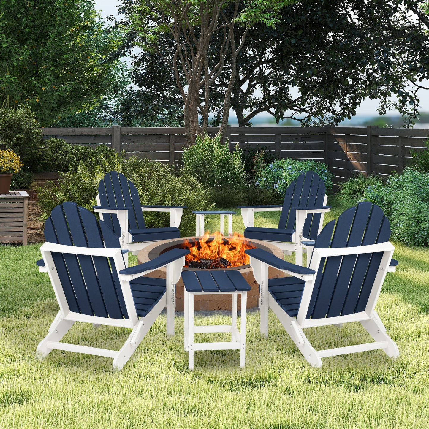 32(L)x22(W)x37(H) inch Folding Adirondack Chair
