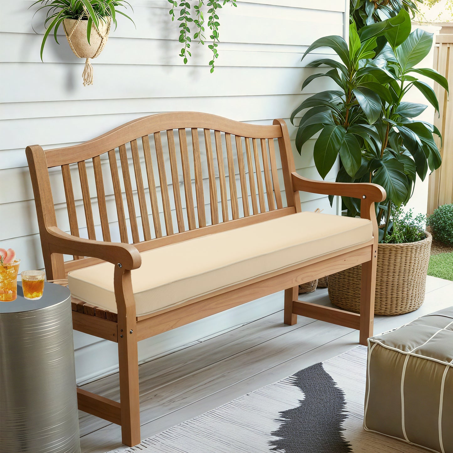 46x18x3 inch Patio Bench Cushion - Beige