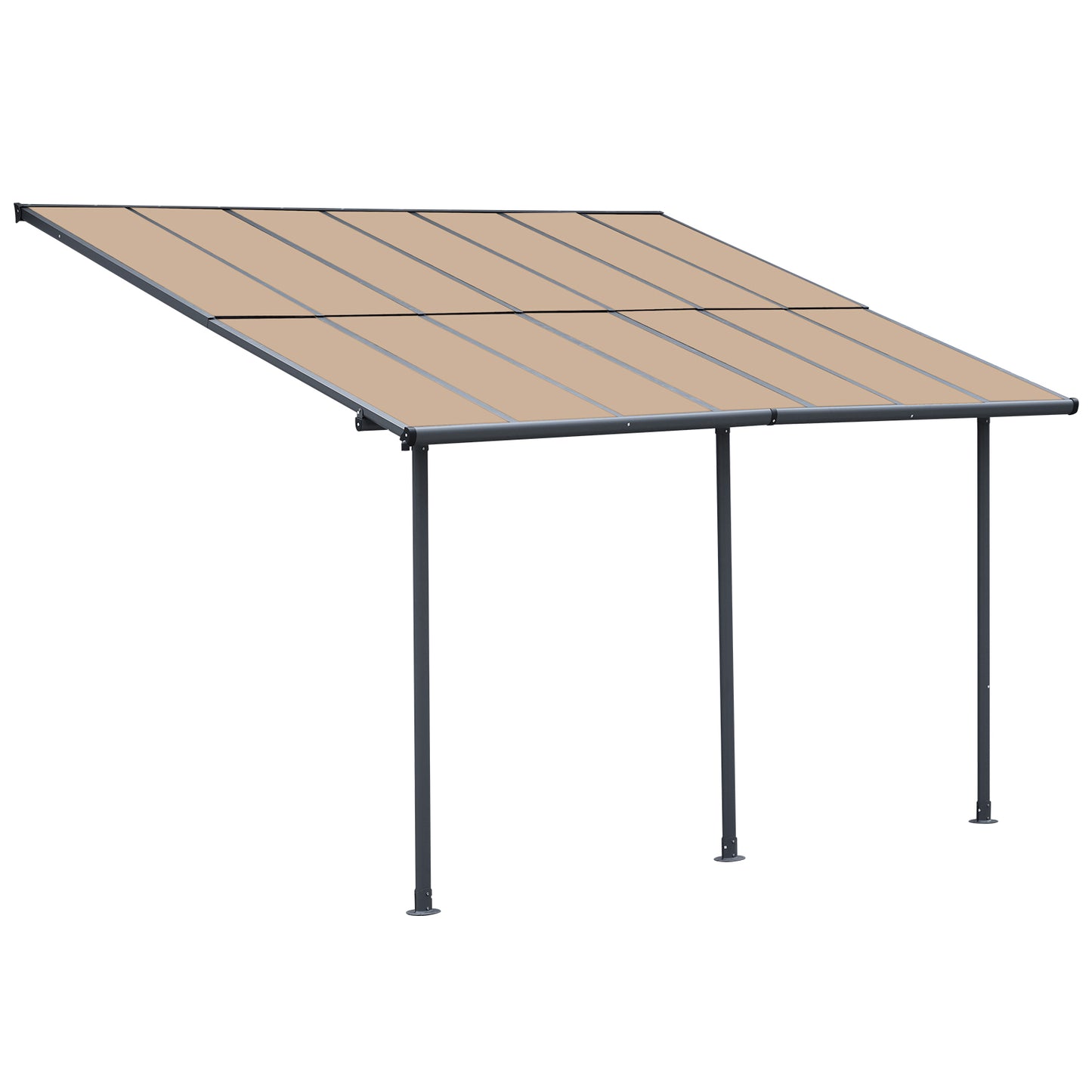 13x10/16.5x10 ft. Wall Mount Gazebo - Polycarbonate Outdoor Pergola