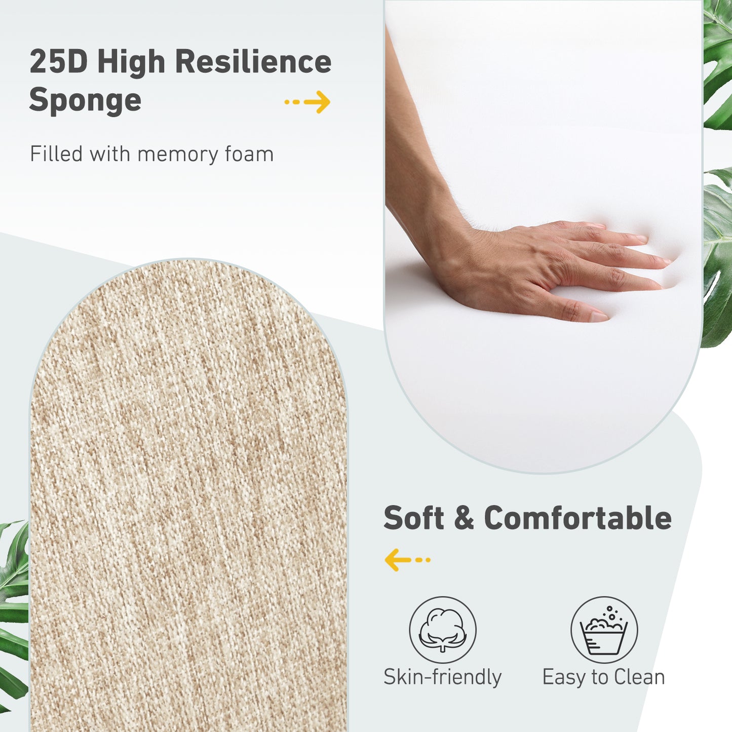 Outdoor High Back Dining Chair Cushion Set, Polyester Fabric, TPU Water Repellent Coating, Brown Aoodor