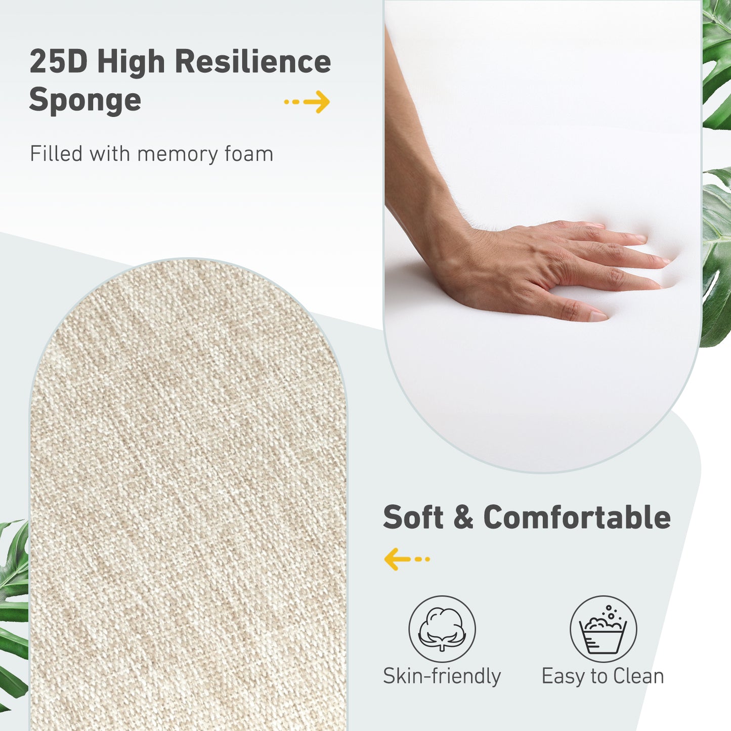 Outdoor High Back Dining Chair Cushion Set, Polyester Fabric, TPU Water Repellent Coating, Light Taupe Aoodor