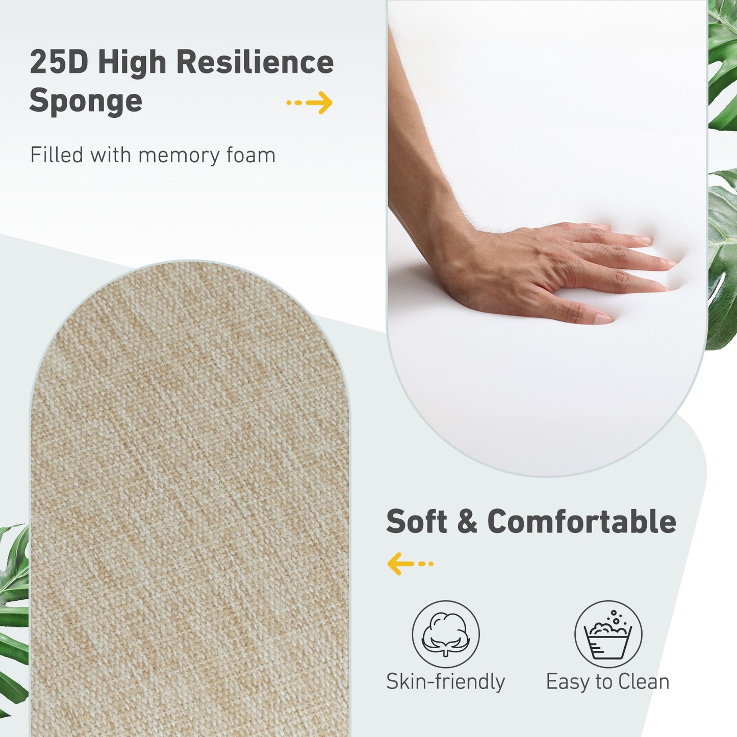 Outdoor High Back Dining Chair Cushion Set, Polyester Fabric, TPU Water Repellent Coating, Light Taupe Aoodor