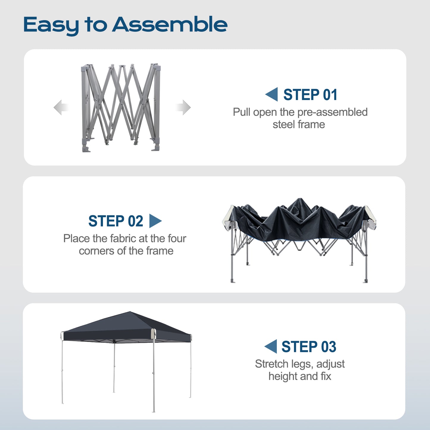 10x10/12x12 ft. Pop Up Canopy Tent with Roller Bag