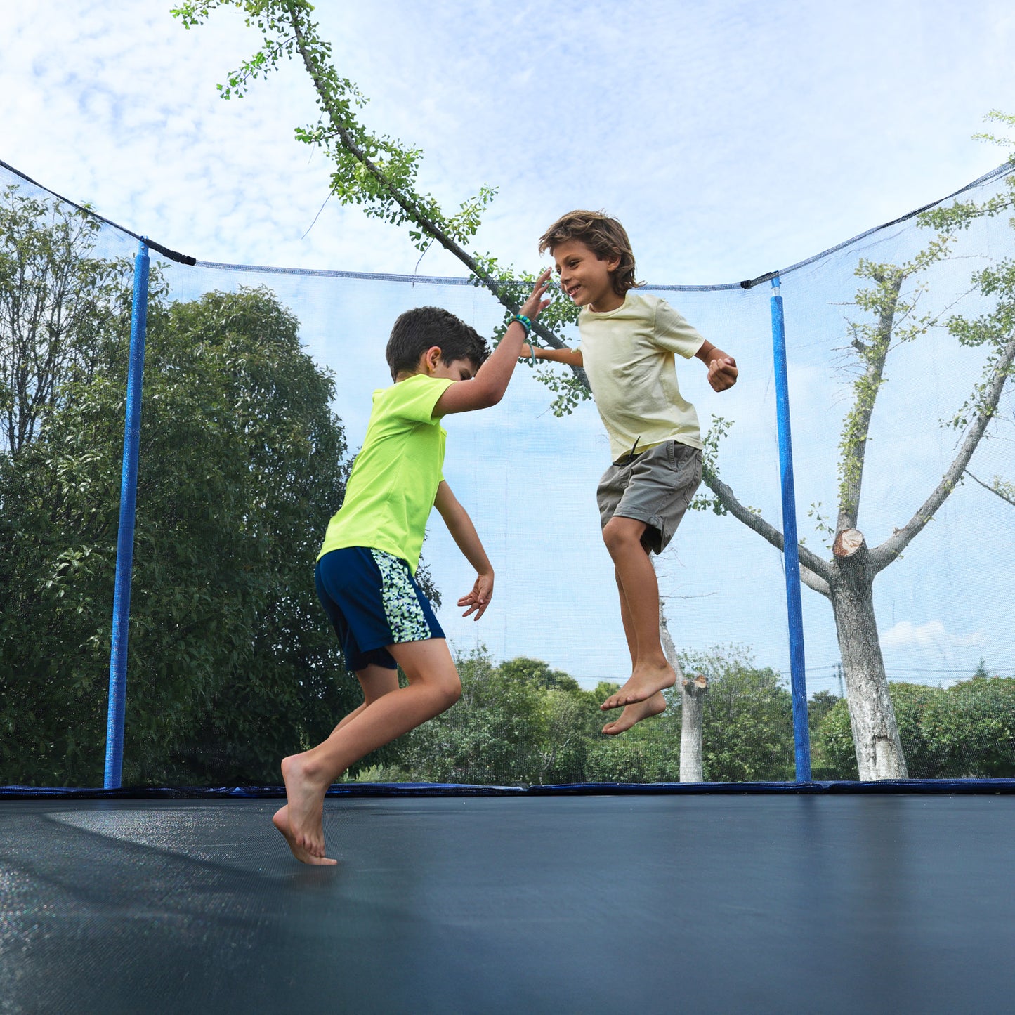 Trampoline Replacement Net for Outdoor Round Frame Trampolines, Safety Enclosure Net