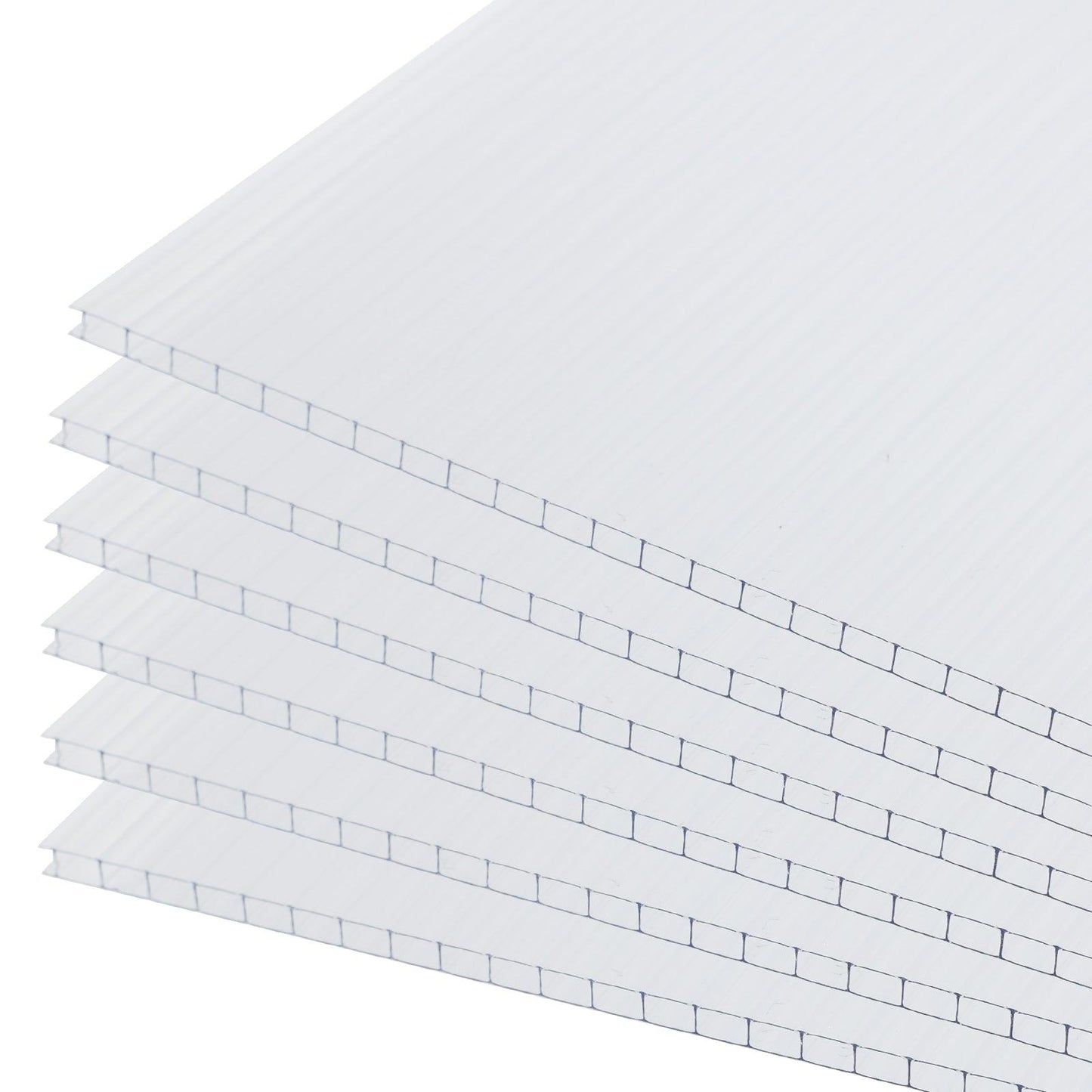 6 Pcs Polycarbonate Greenhouse Panels, Waterproof UV Protected Reinforced Sheets Aoodor
