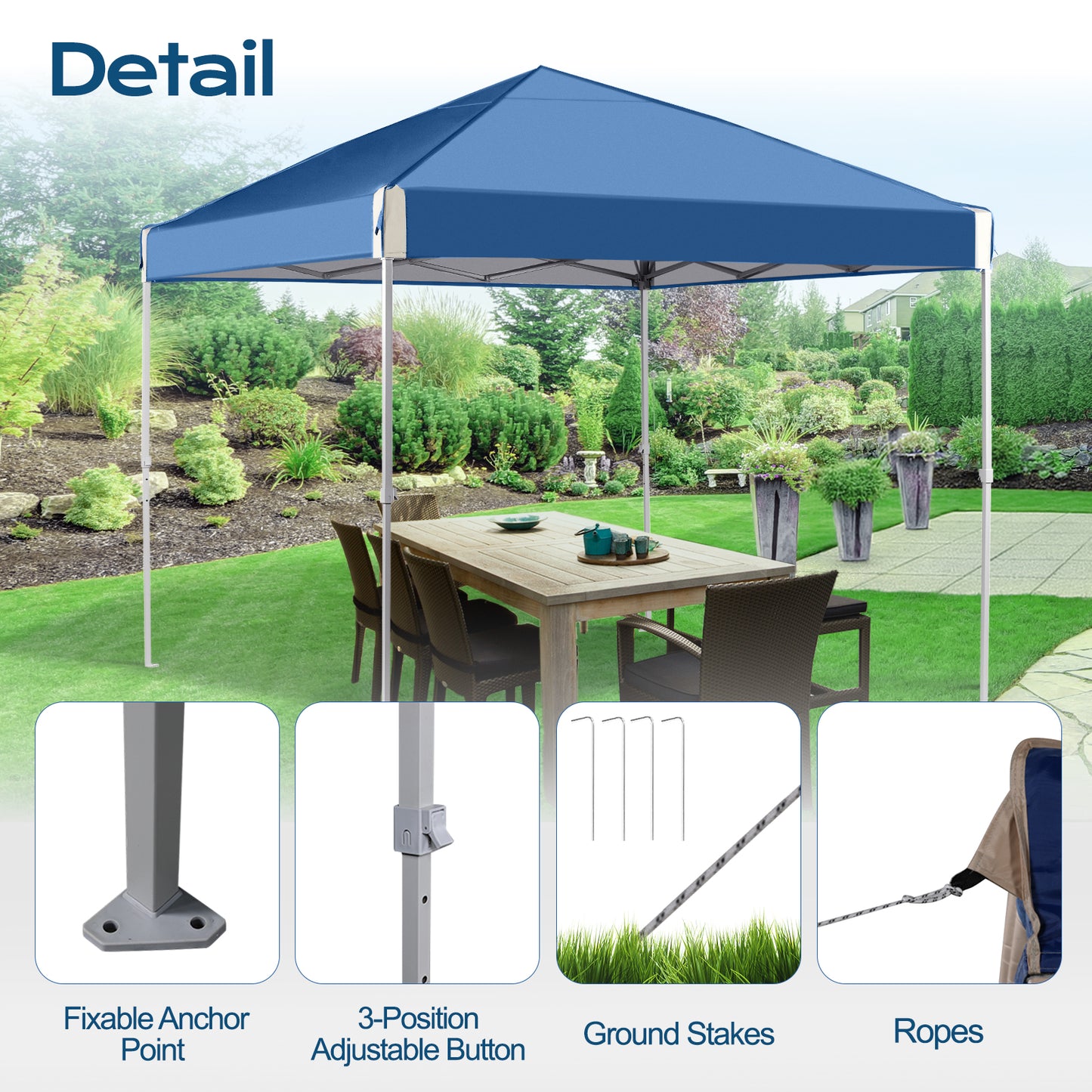 10x10/12x12 ft. Pop Up Canopy Tent with Roller Bag