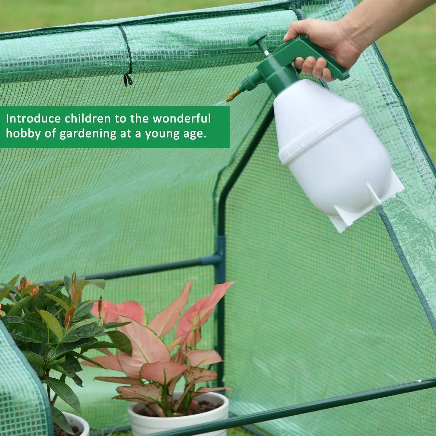 6 ft. x 3 ft. x 3 ft. Mini Greenhouse with 2 Zipper Doors, Water Resistant UV Protected Aoodor
