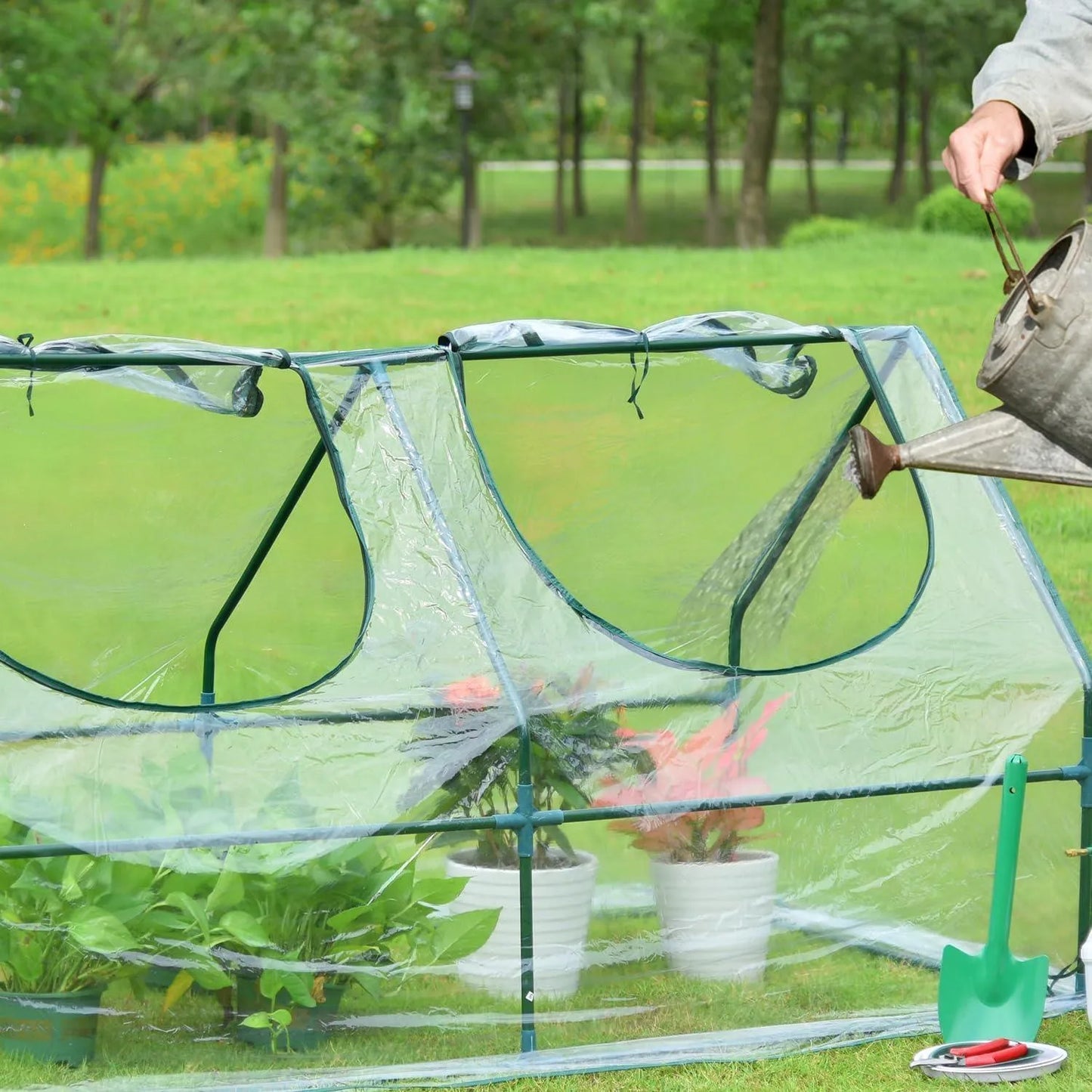 6 ft. x 3 ft. x 3 ft. Mini Greenhouse with 2 Zipper Doors, Water Resistant UV Protected Aoodor