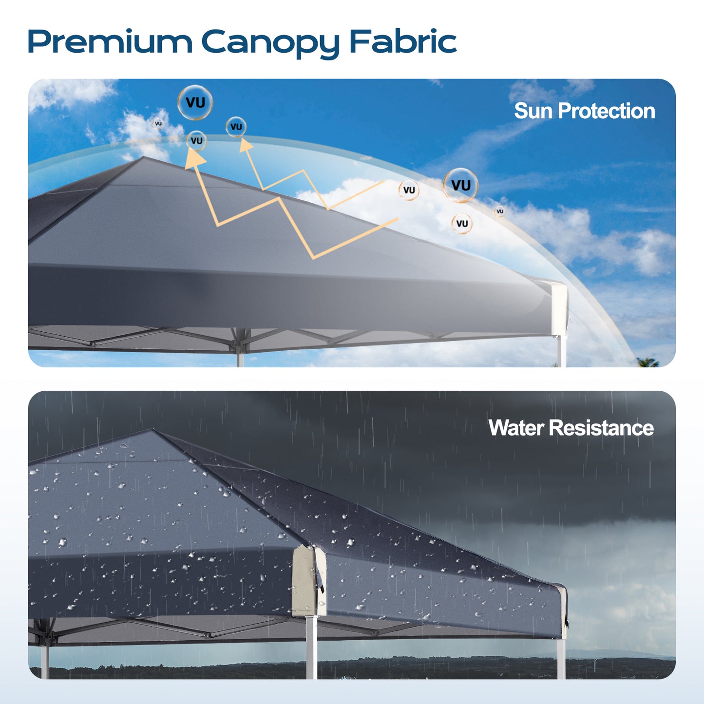 10x10/12x12 ft. Pop Up Canopy Tent with Roller Bag