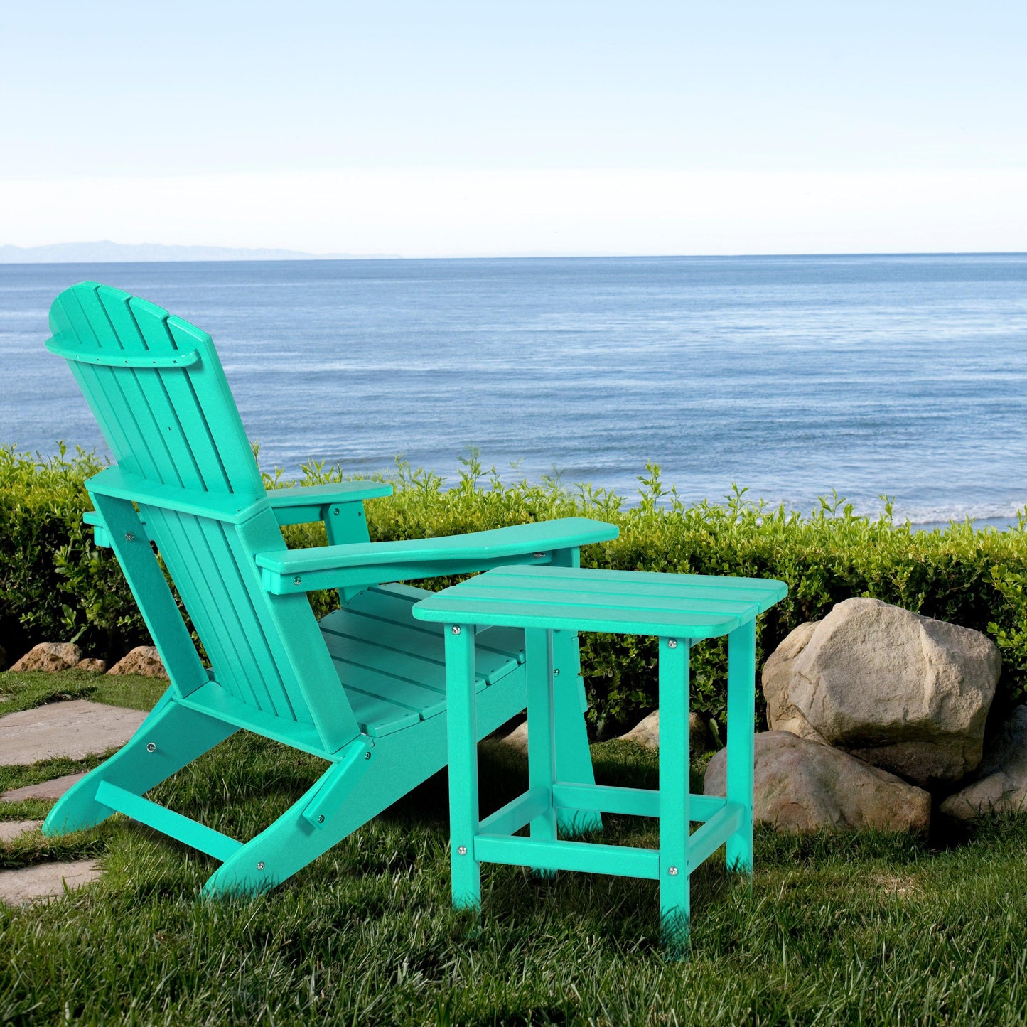 Outdoor Adirondack Side Table HDPE End Table