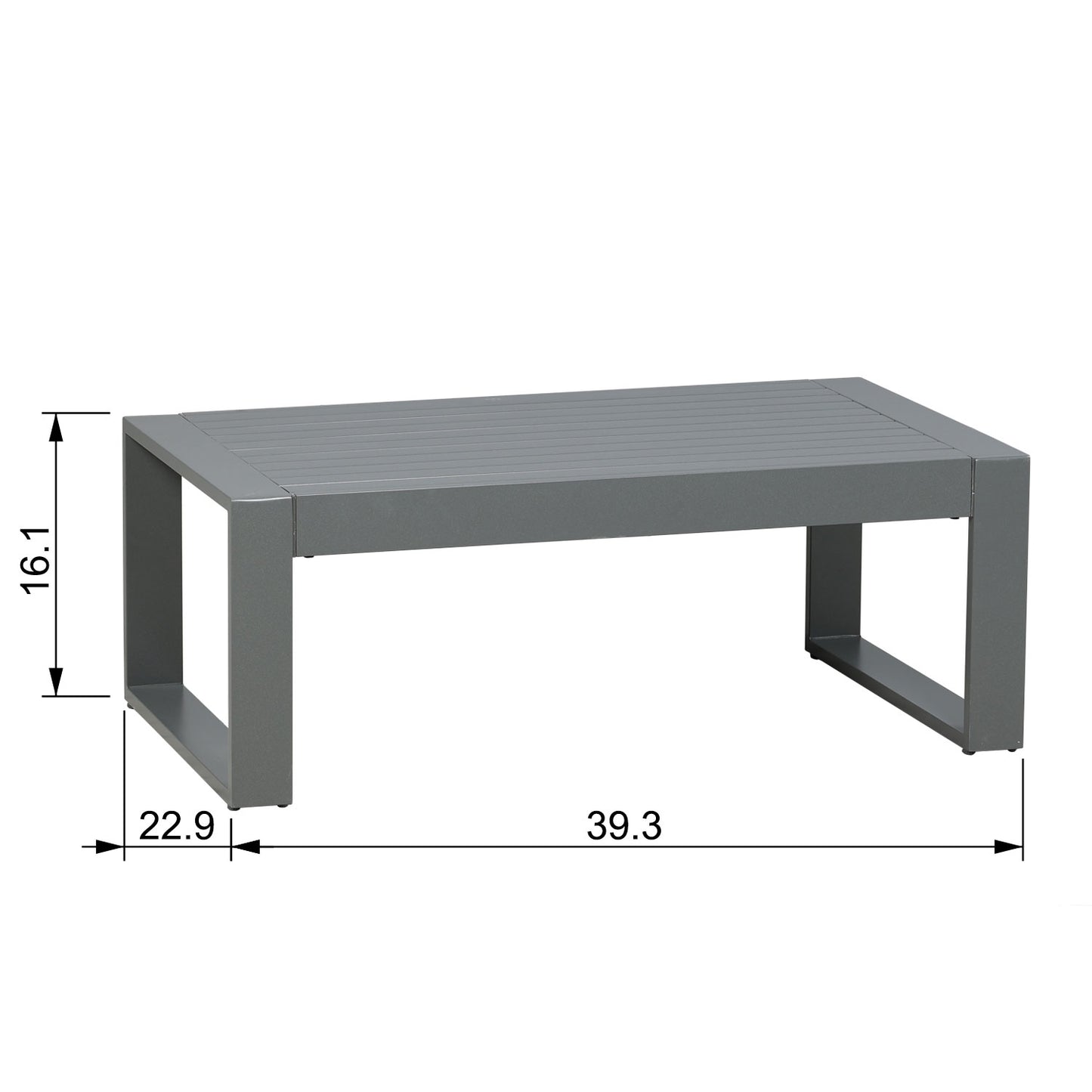 Aluminum Outdoor Coffee Table 39.3"x24.8"x16.1" - Stylish and Durable Addition to Your Outdoor Space Furniture Aoodor LLC